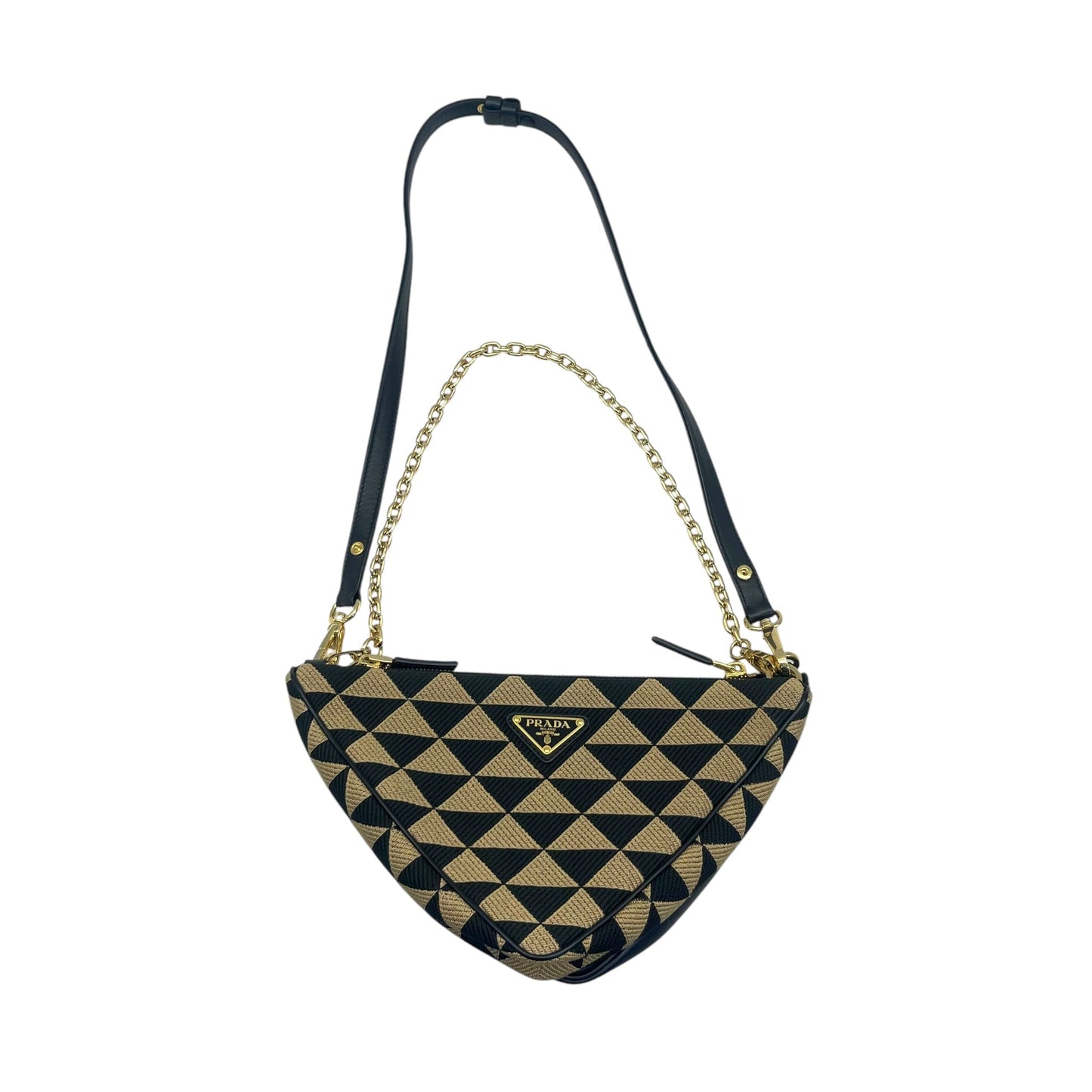 Prada Triangle Mini Jacquard Bag