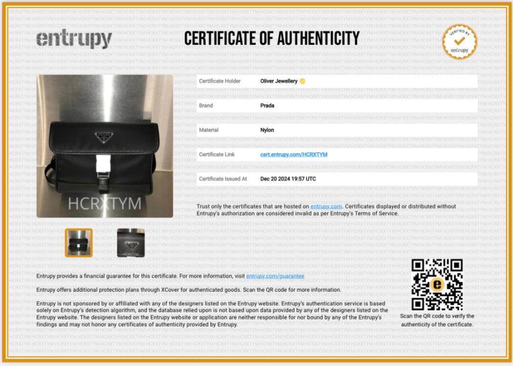 Prada 2024 Black Re-Nylon and Saffiano Leather Smatphone Case Bag