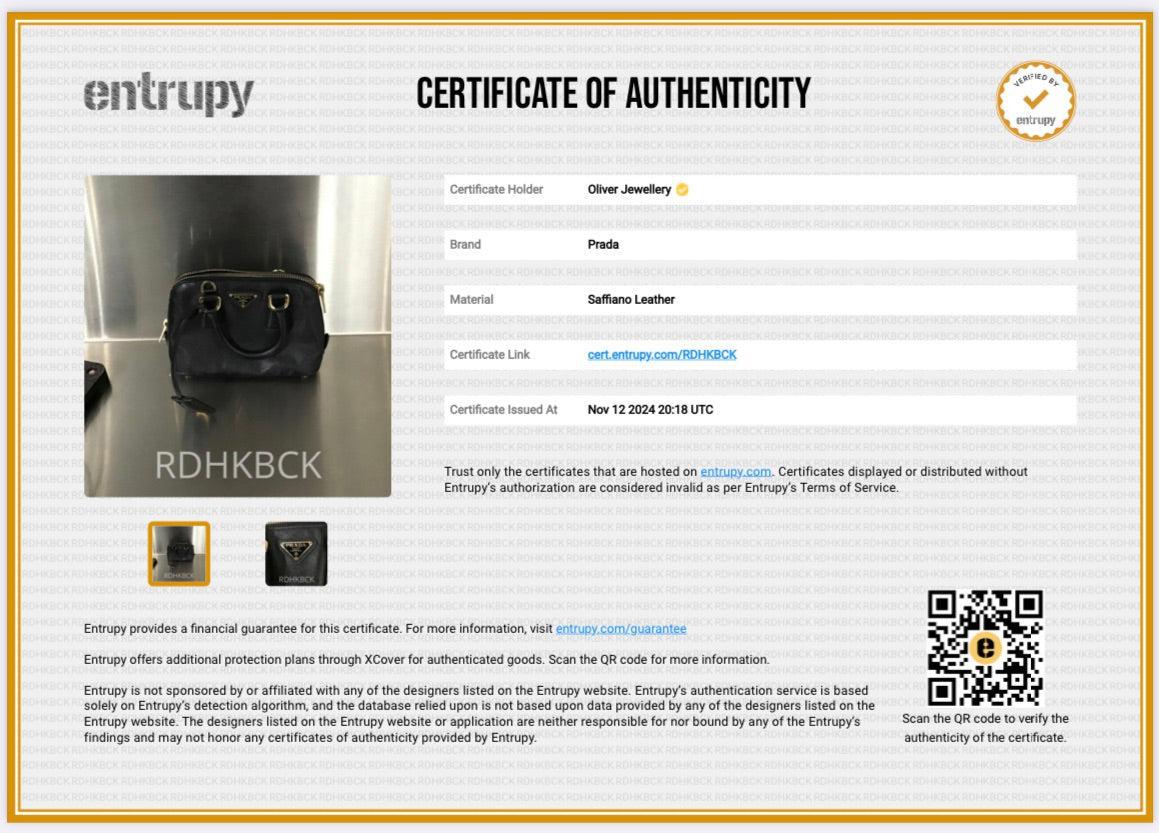 Prada Black Saffiano Lux Mini Promenade Tote