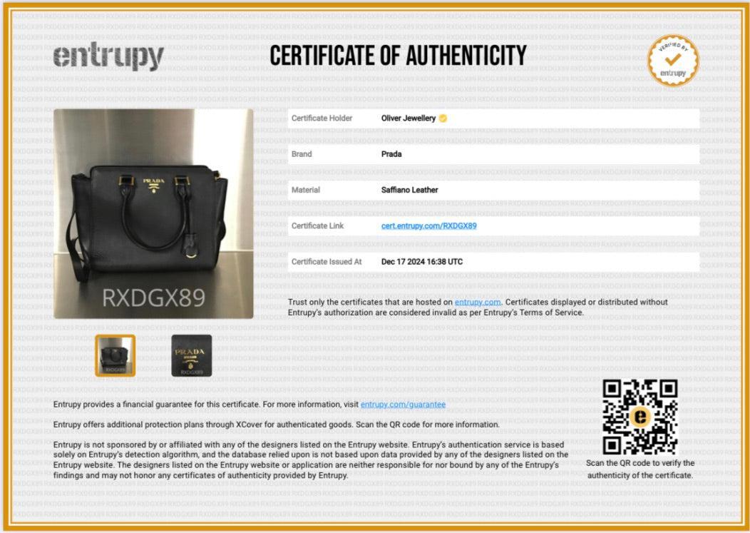 Prada Black Saffiano Soft Calf Leather Tote