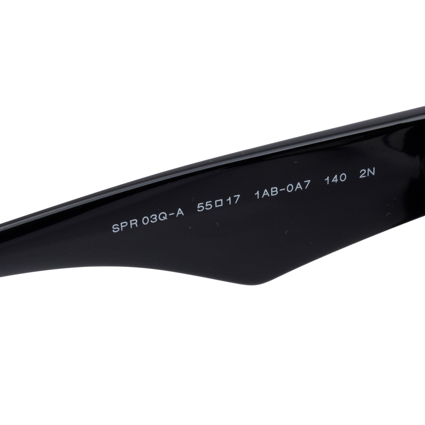 Prada SPR 03Q-A Black Acetate Cat-Eye Sunglasses