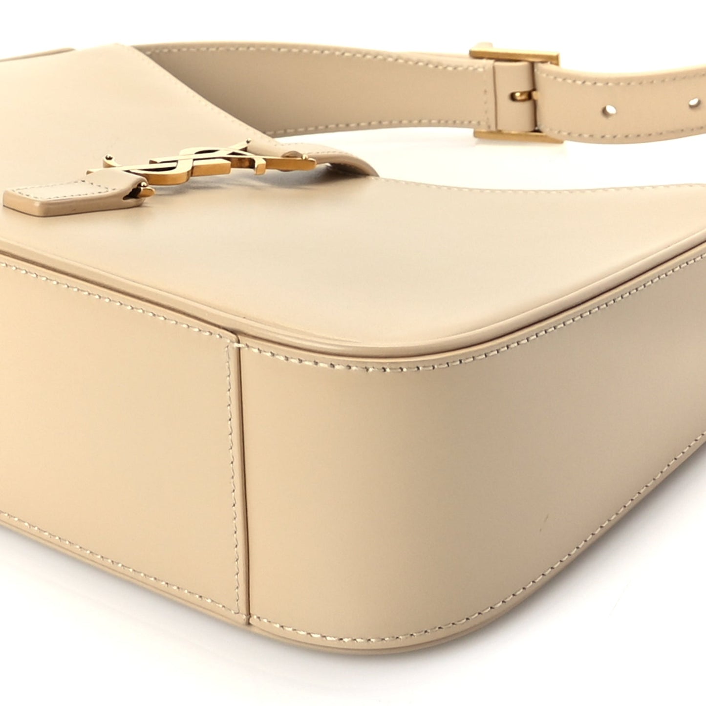 Saint Laurent Smooth Calfskin Le 5 A 7 Hobo Dark Beige