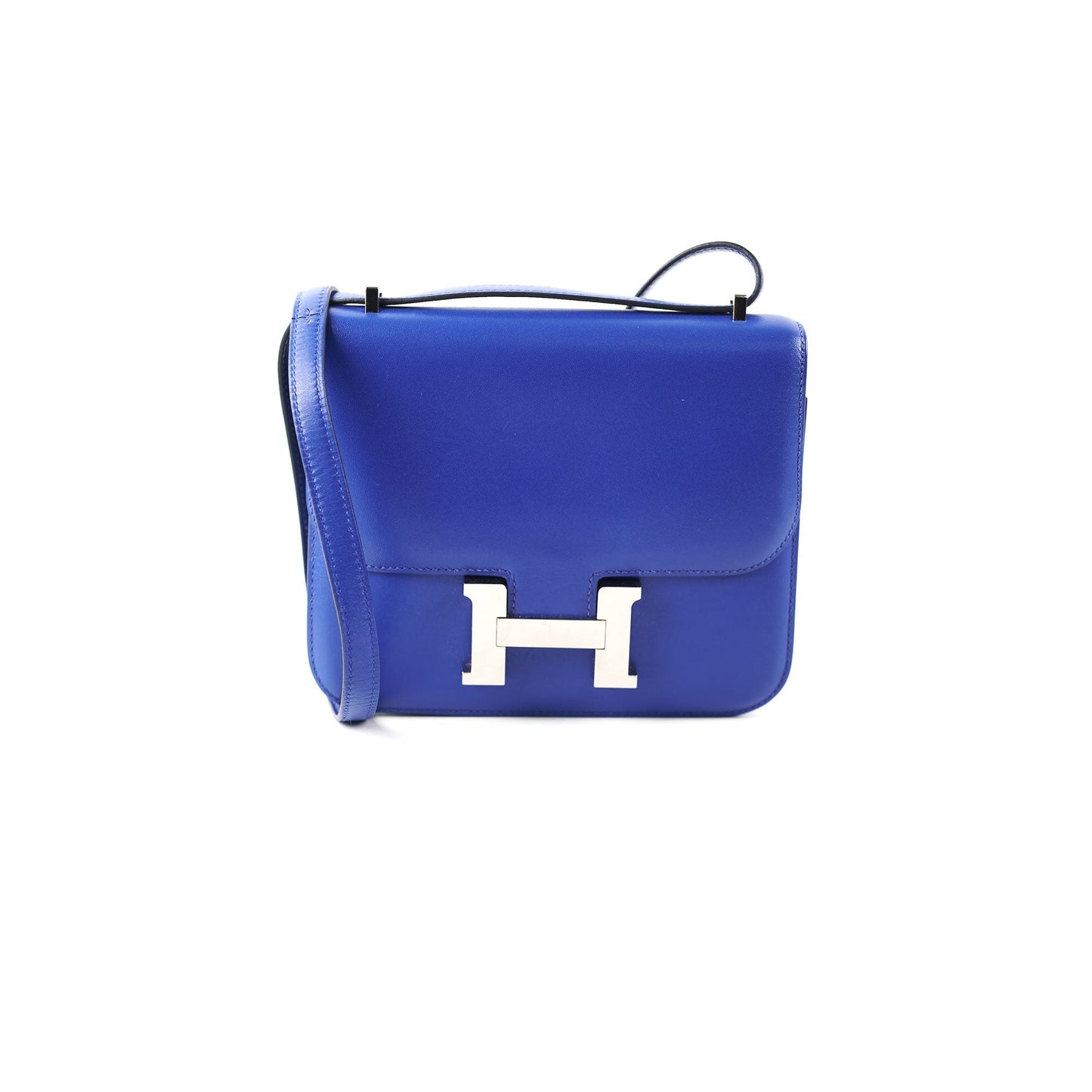 ITEM 29 - Hermes 18 Mini Constance Electric Blue A Stamp