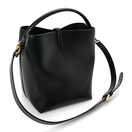Saint Laurent Shiny Calfskin Le 37 Small Bucket Bag Black