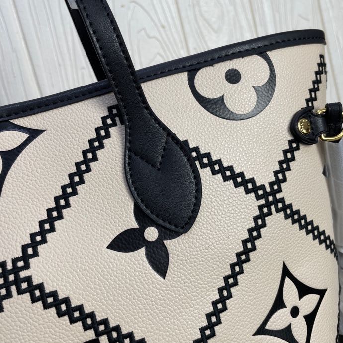 Top Quality Neverfull MM Monogram Empreinte Beige For Women, Tote Bags 12.2in/31cm Top Quality M46039