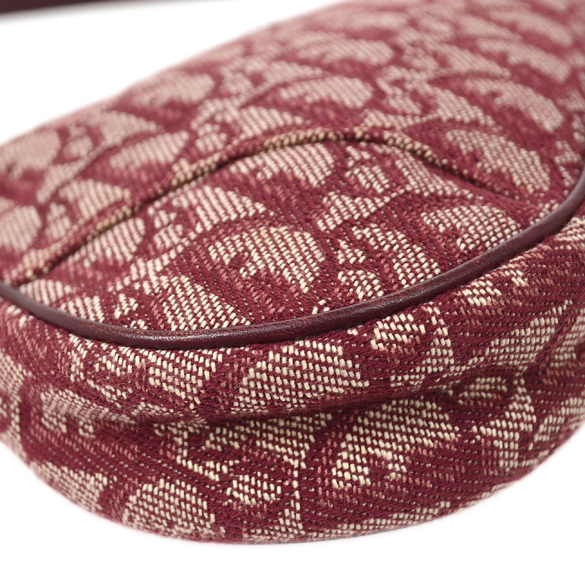 Christian Dior 2002 Trotter Saddle Hand Bag Bordeaux ao31586