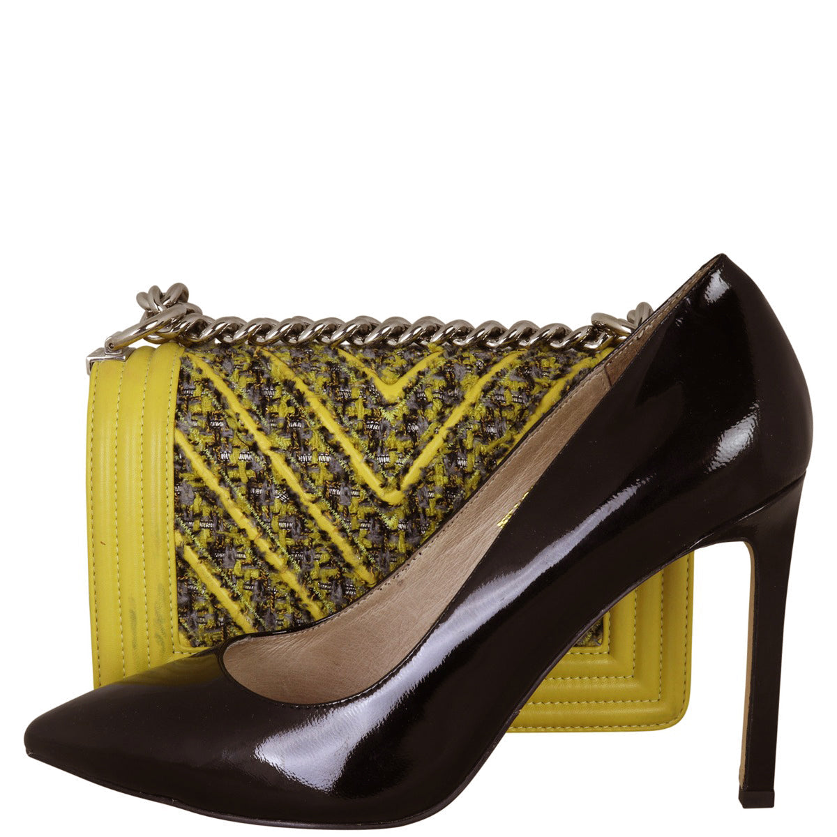 Chanel Boy Small Chevron Tweed