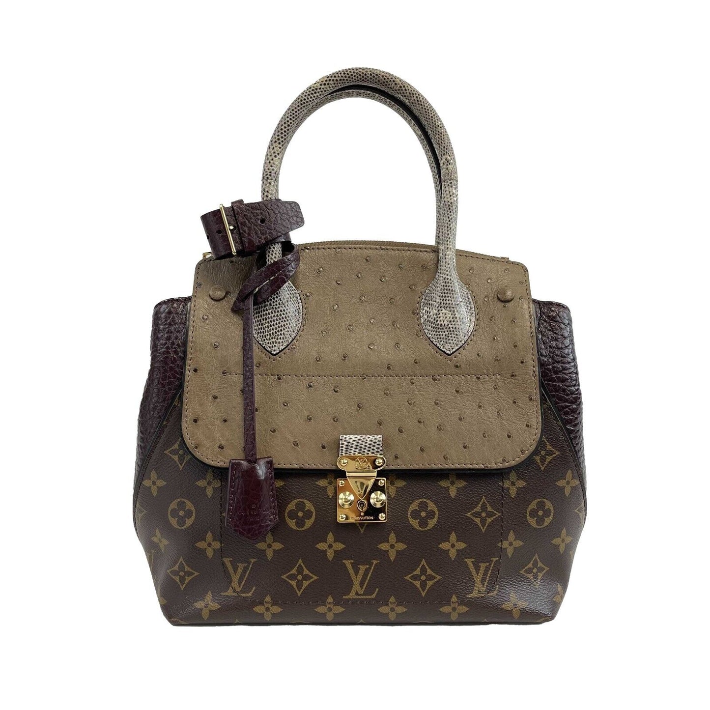 LOUIS VUITTON - Exotique Monogram Ostrich Python Majestueux - MM Bag