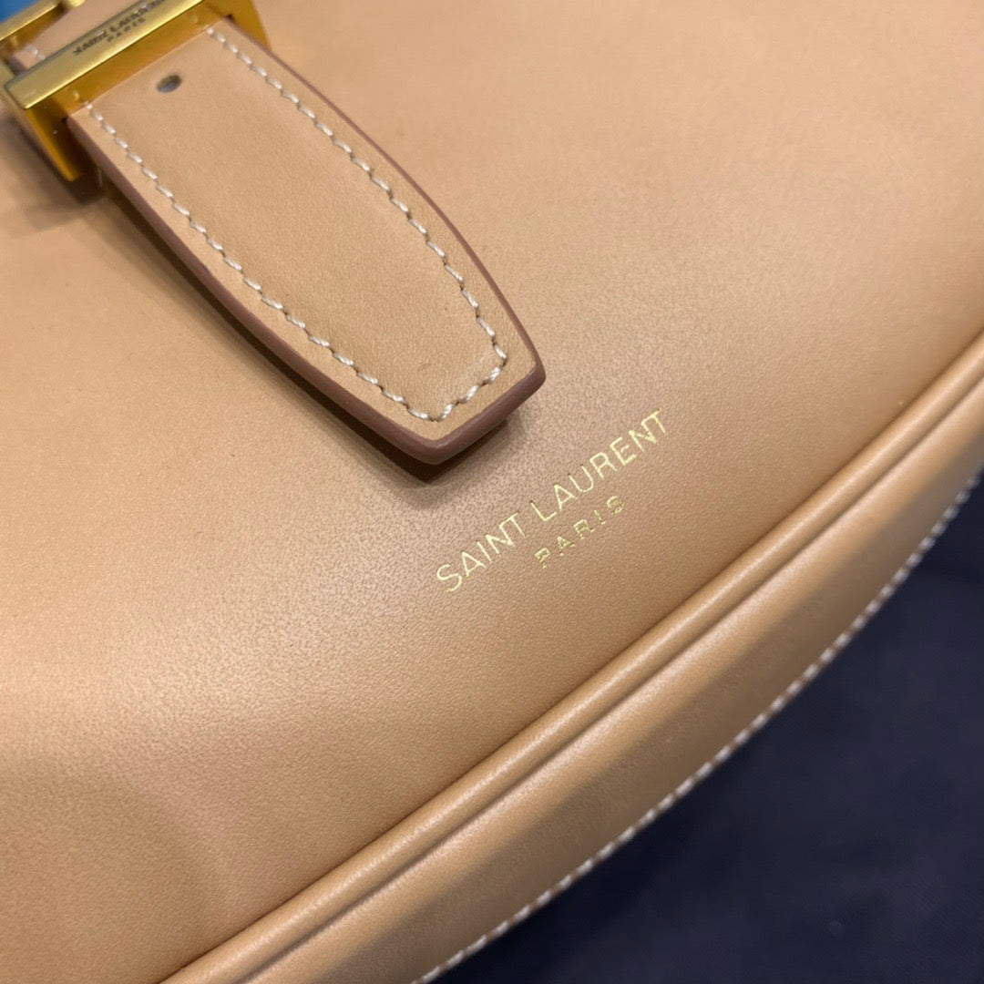 Top Quality Le Fermoir Hobo Bag Brown For Women 9.5in/24cm YSL