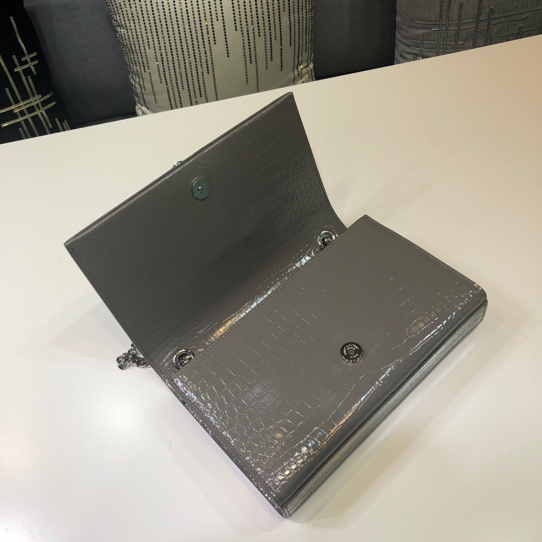 Top Quality Kate Small Chain Bag With Tassel In Embossed Green For Women 7.8in/20cm YSL