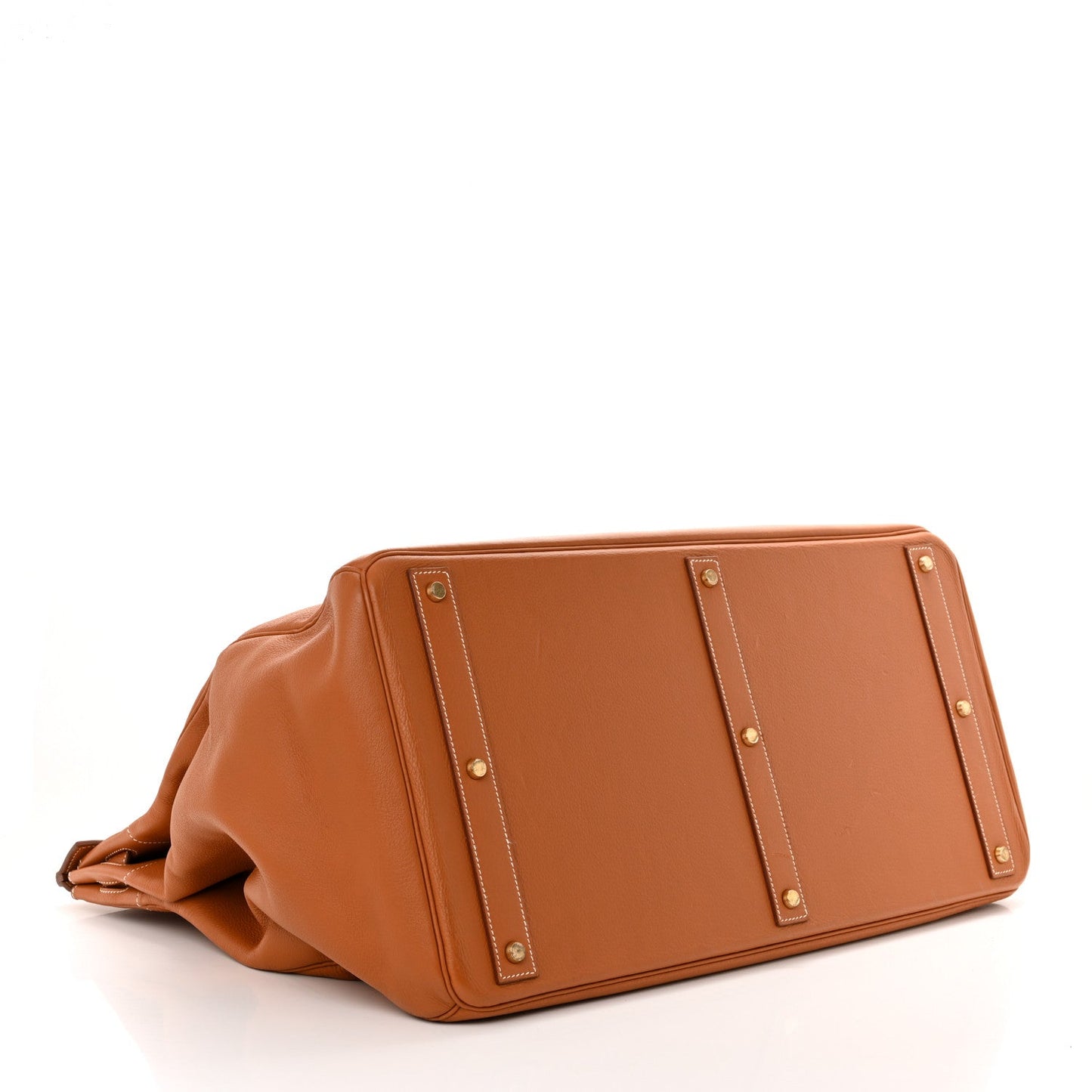 Hermes Taurillon Clemence HAC Travel Birkin 55 Gold