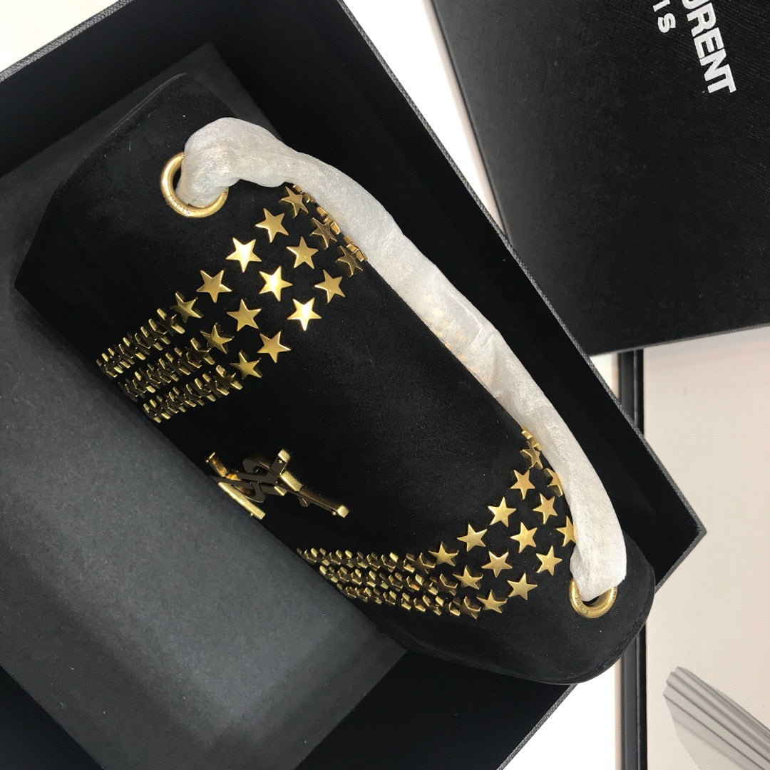 Top Quality Kate Small Chain Bag In Grain De Poudre Black For Women 7.8in/20cm YSL