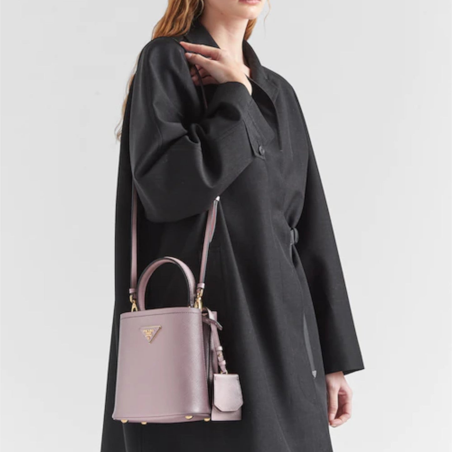 Small Prada Panier Saffiano leather bag