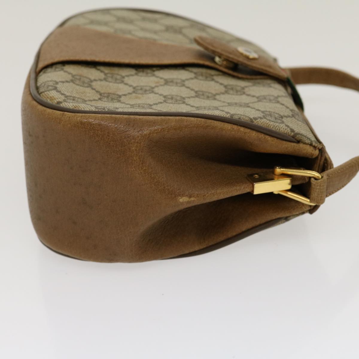 GUCCI Web Sherry Line GG Canvas Shoulder Bag Beige Red Green 116 rd2110