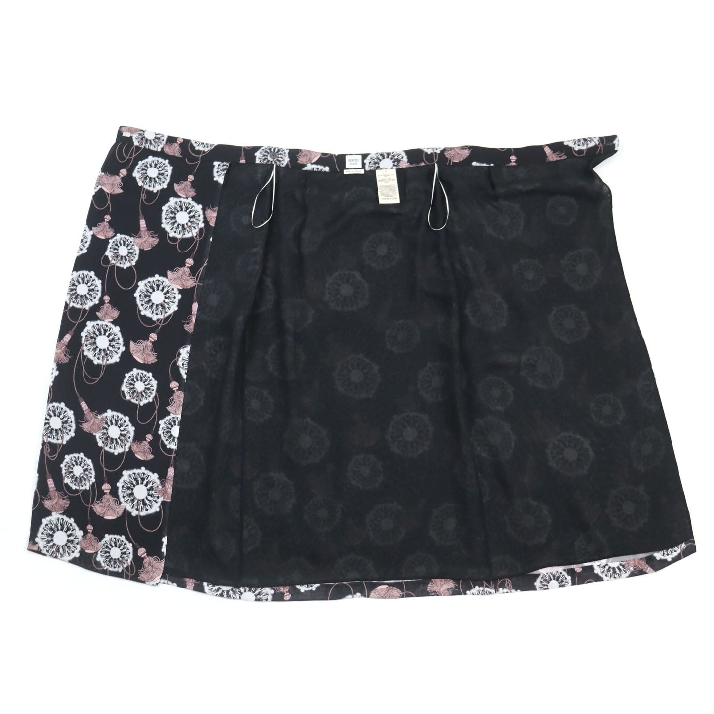 HERMES Wrap skirt 2E0312D2 silk multicolor liquetis Aquarelle 36