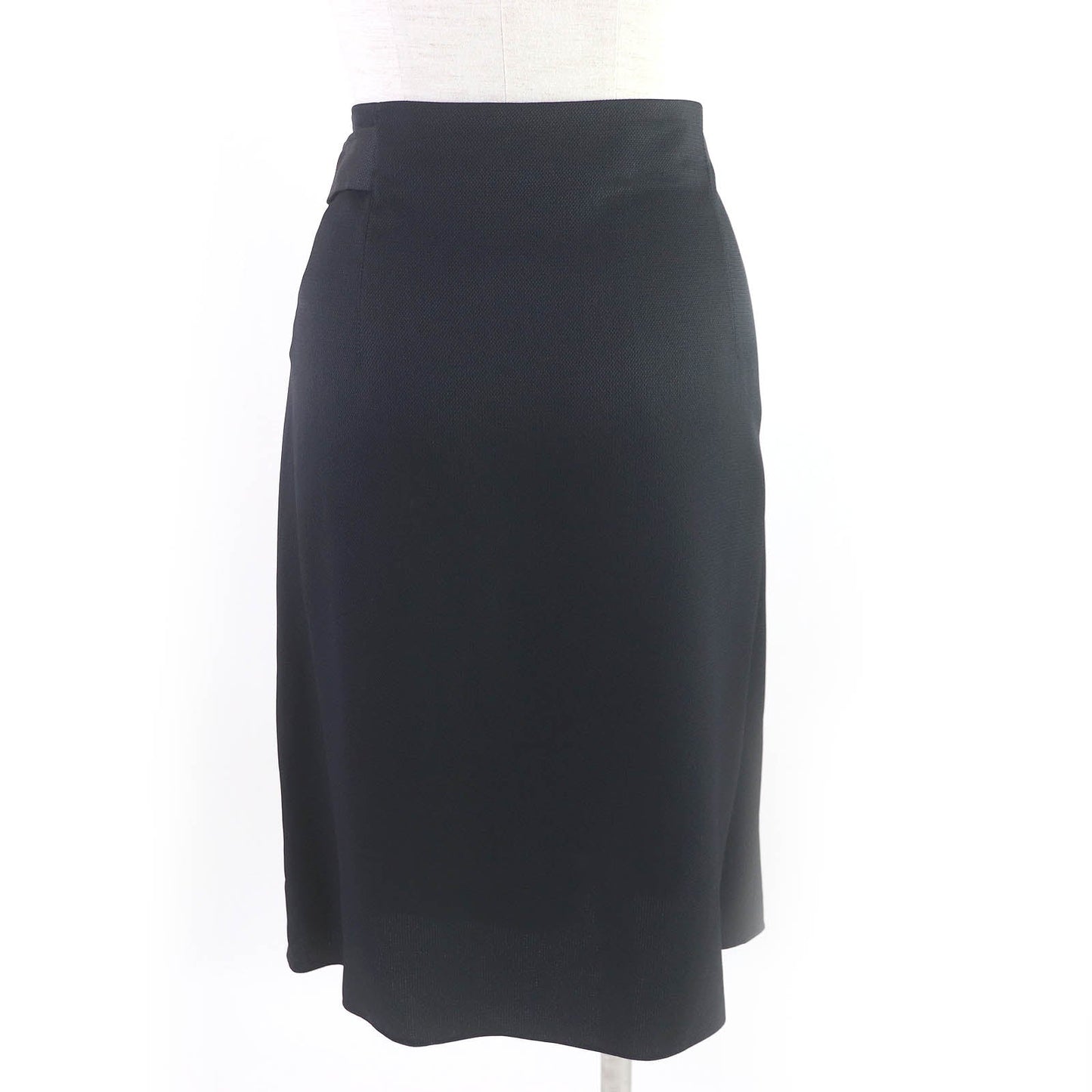 HERMES Wrap skirt Rayon Dark navy 40