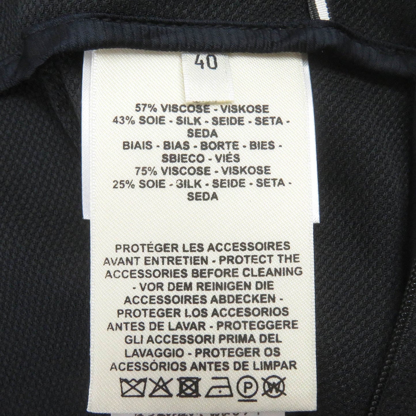 HERMES Wrap skirt Rayon Dark navy 40