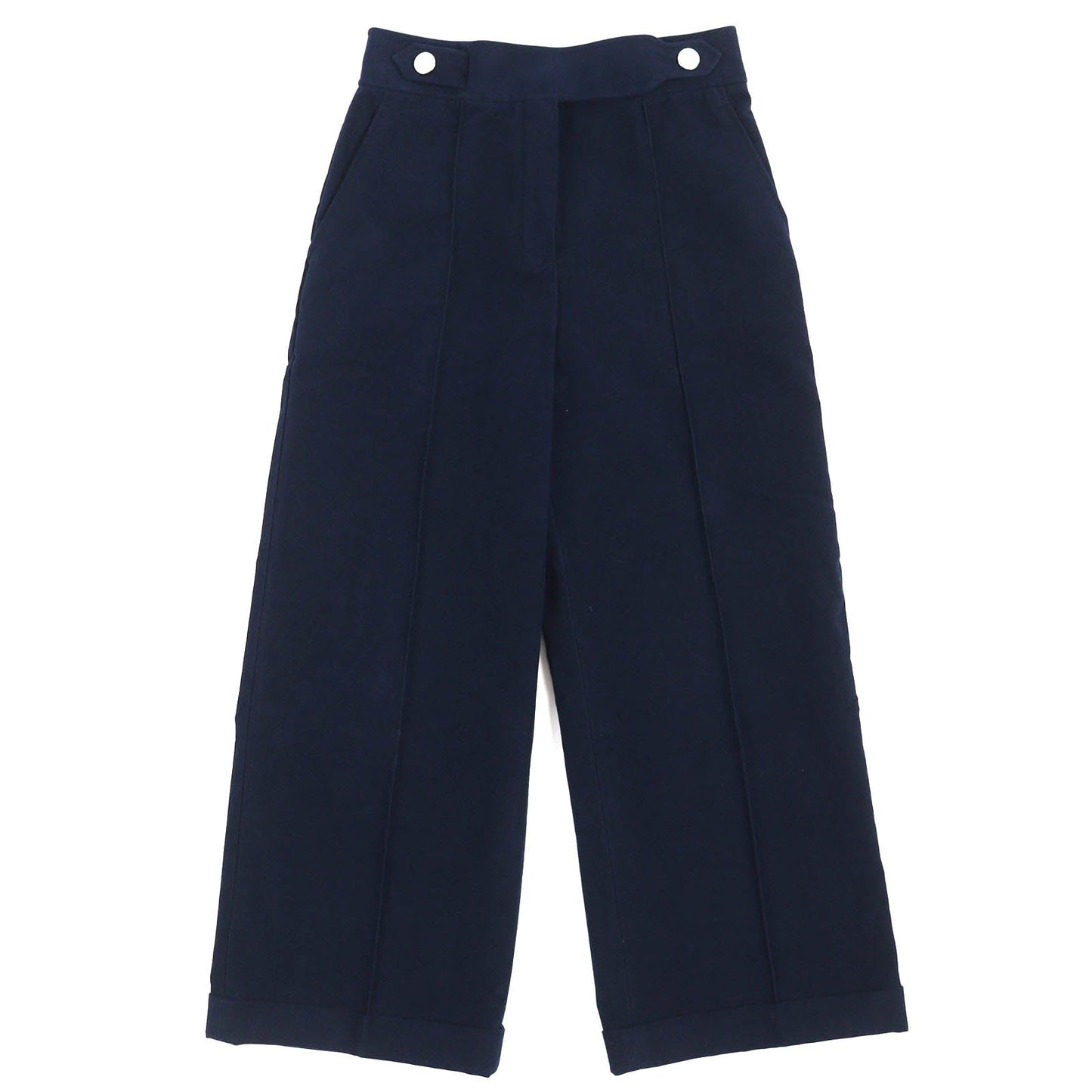 HERMES Wide pants 3E0419DM cotton Navy 34