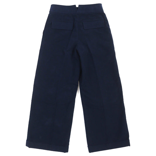 HERMES Wide pants 3E0419DM cotton Navy 34