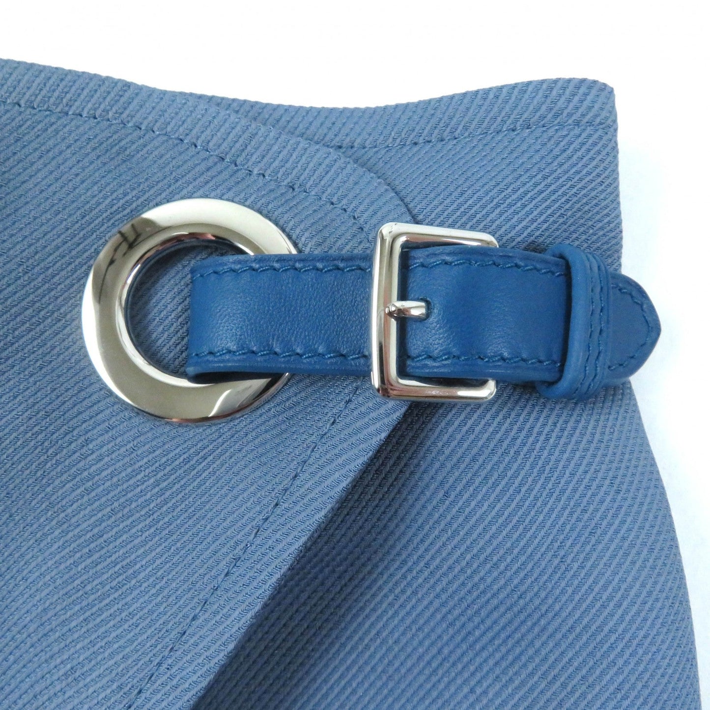 HERMES Wrap skirt Rayon Blue type 38