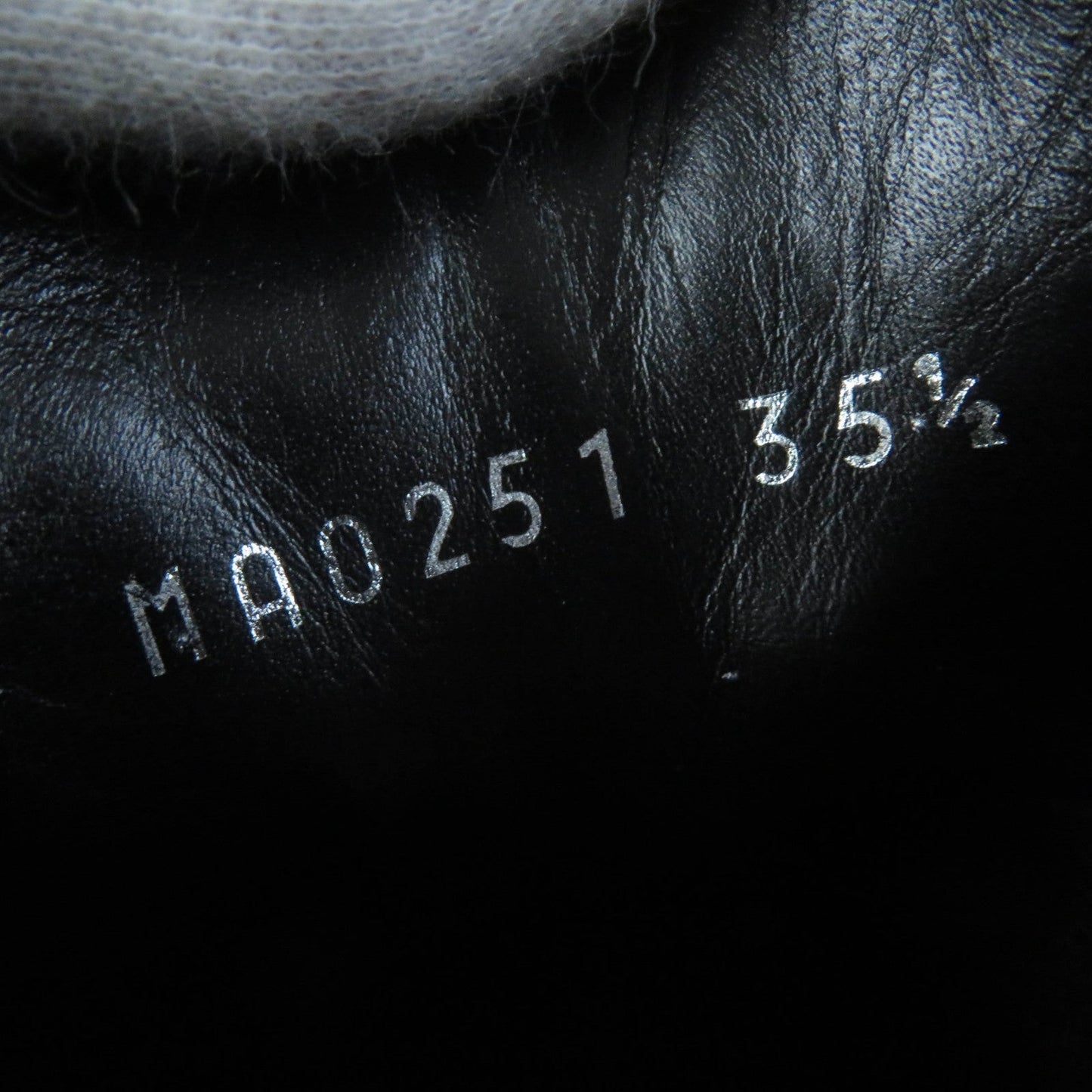 LOUIS VUITTON Ankle boots 1A8947 leather black LV Bobur Line 35.5