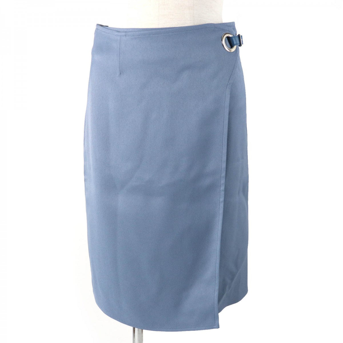 HERMES Wrap skirt 2E0315D8 Rayon Blue type 34