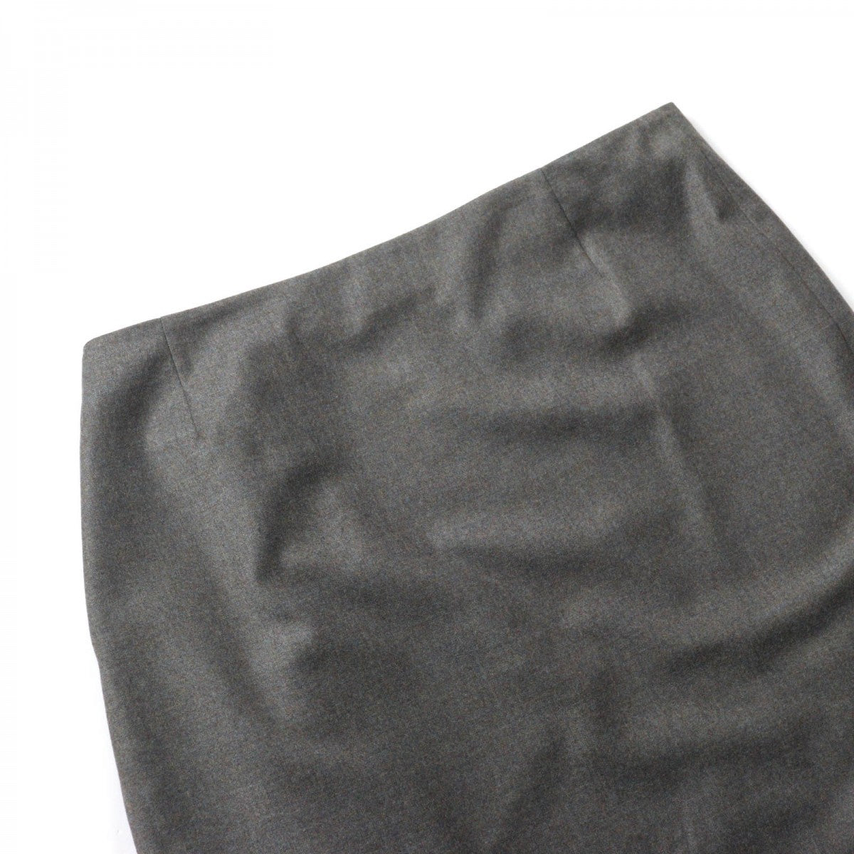 HERMES Wrap skirt wool Brown 42
