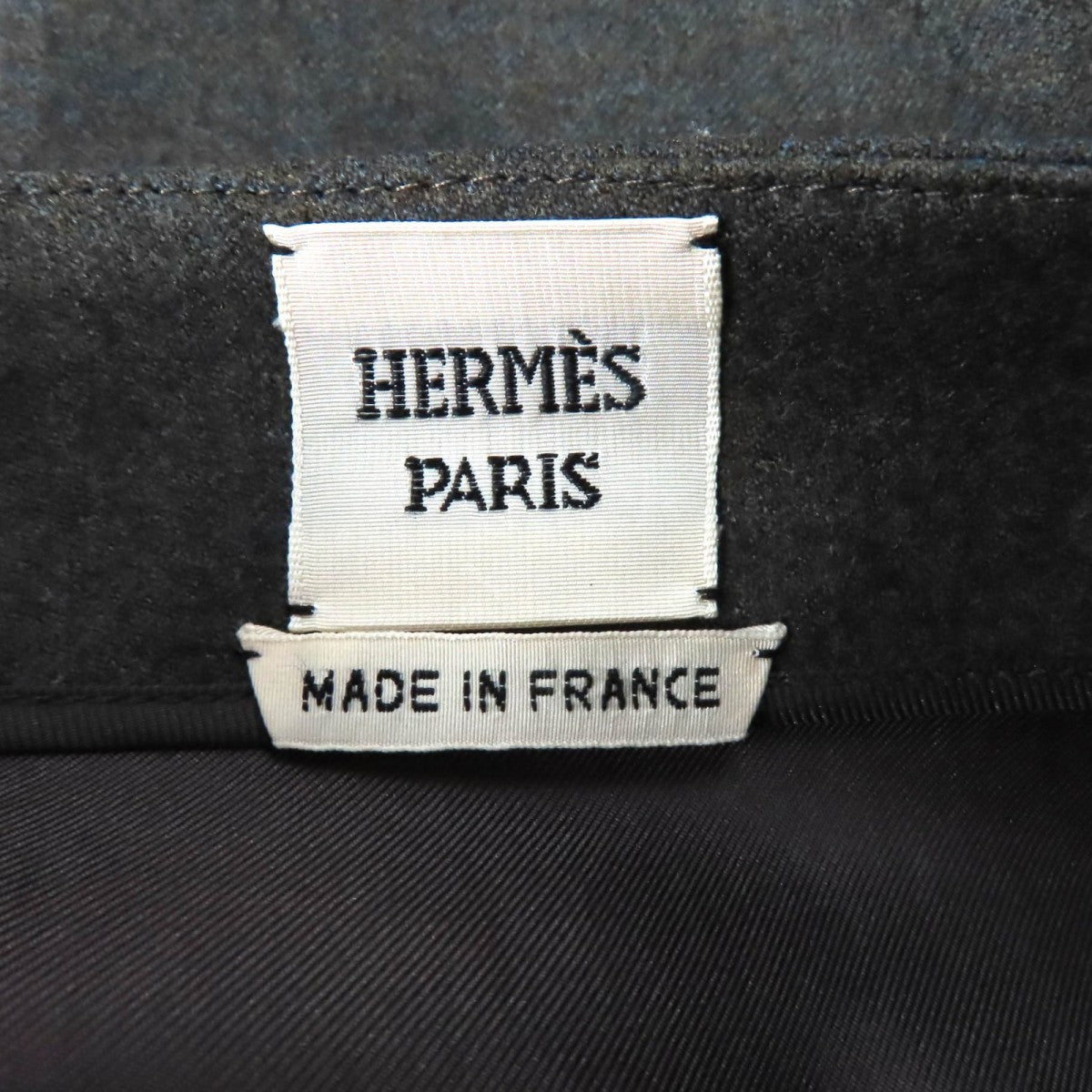 HERMES Wrap skirt wool Brown 42