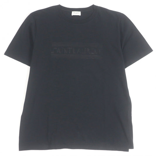 SAINT LAURENT PARIS Short sleeve T-shirt 631857 cotton black XS
