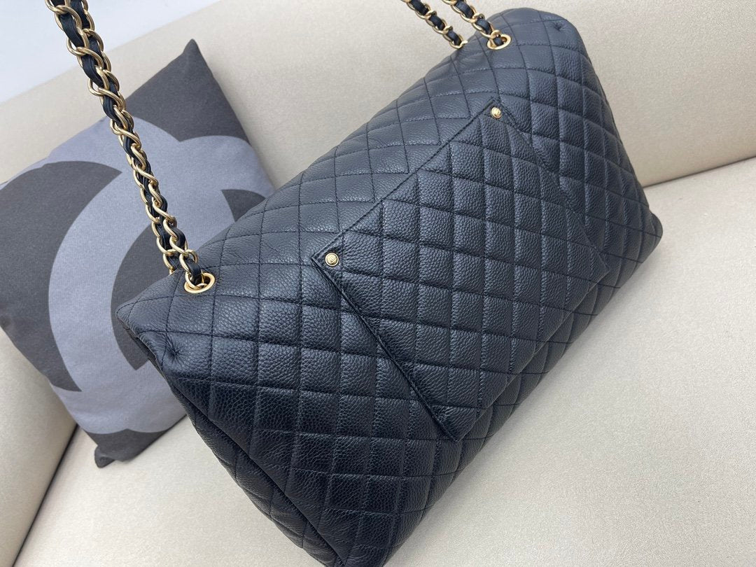 CHL CoCo LuGucciage Gold Toned Hardware 46cm Black For Women