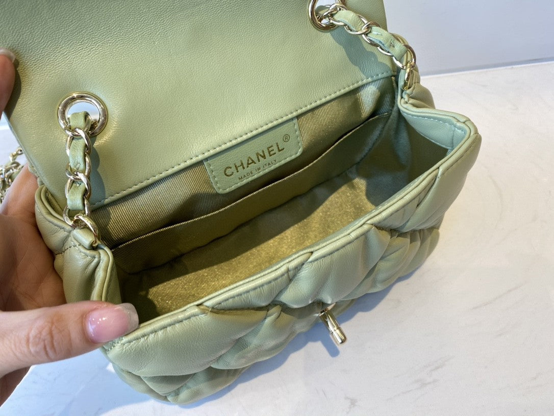 CHLSmall Top Qualityap Bag Gold Hardware Green For Women Handbags, Shoulder Bags 7.5in/19cm AS2232