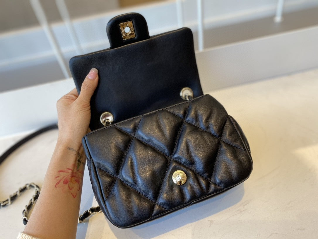 CHLSmall Top Qualityap Bag Gold Hardware Black For Women Handbags, Shoulder Bags 7.5in/19cm AS2232