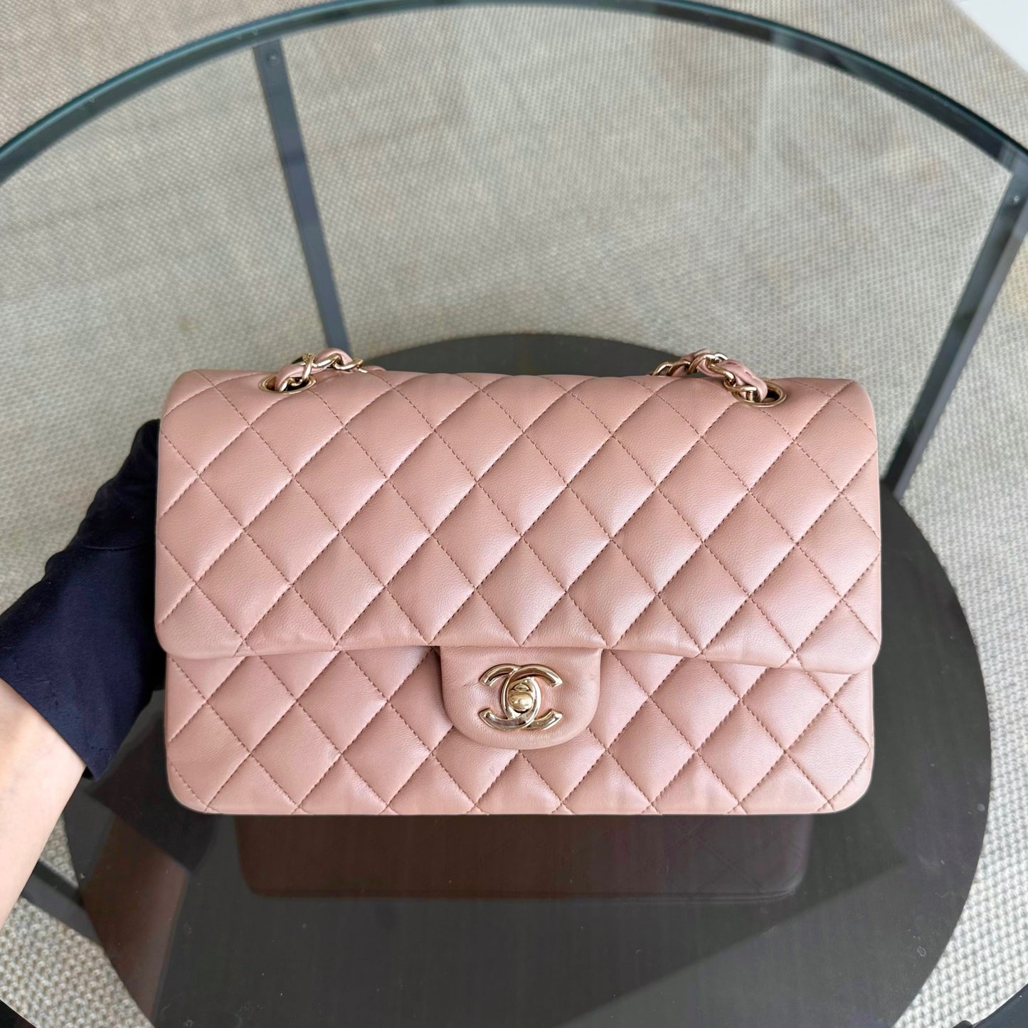 Chanel Classic Flap Medium - 25CM Quilted Lambskin Caramel Brown Gold Hardware Series 24