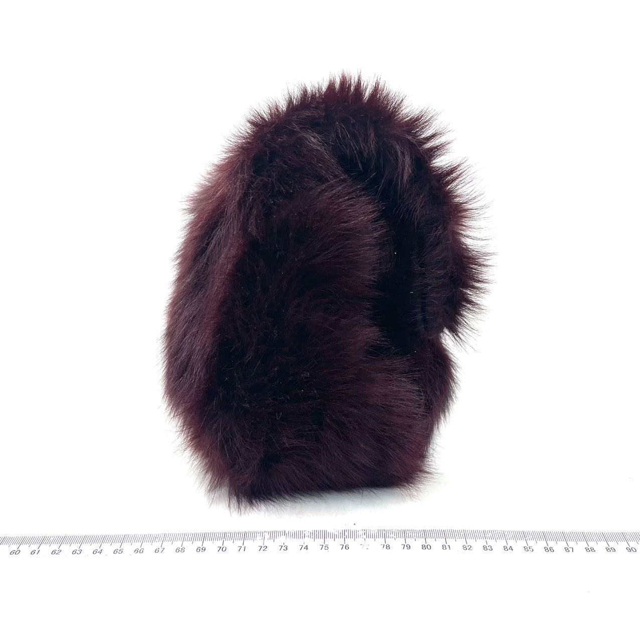 Fendi Mamma Baguette Burgundy Faux Fur Shoulder Bag