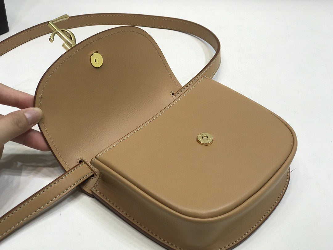 Top Quality Kaia Small Satchel Brown For Women 7.2in/18.5cm YSL 619740BWR6W2725