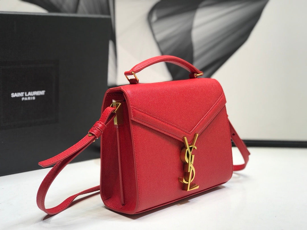 Top Quality Cassandra MeTop Qualityum Top Handle Bag Red For Women 9.6in/24.5cm YSL  