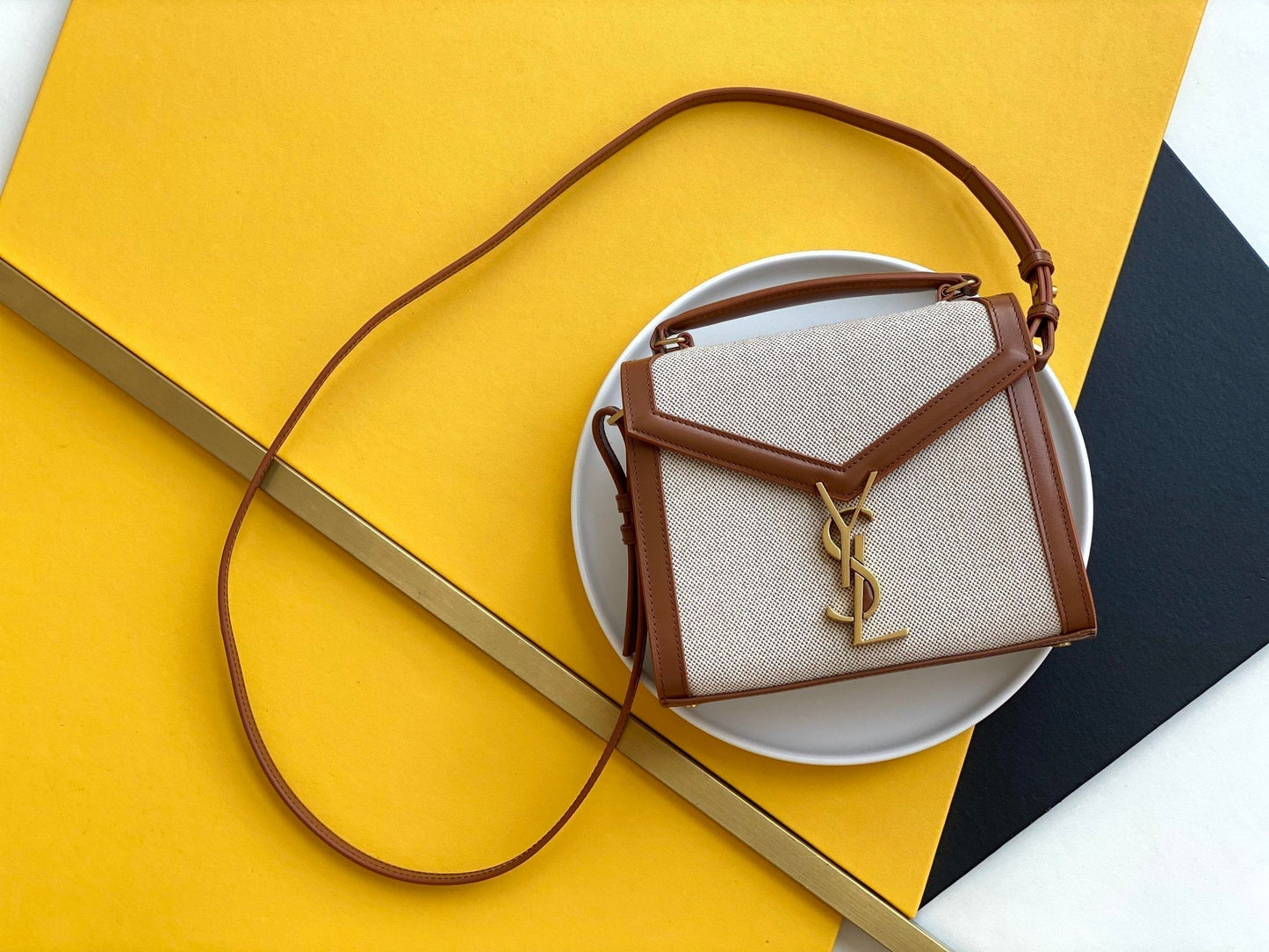 Top Quality Cassandra Mini Top Handle Bag For Women 7.8in/20cm Gold Hardware YSL 623930HZD2J9380