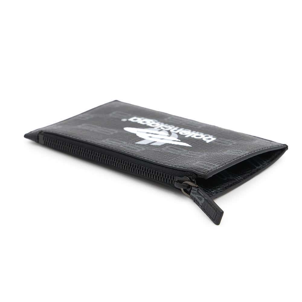 BALENCIAGA Logo Fragment Case Black640535 PVC Coated Canvas