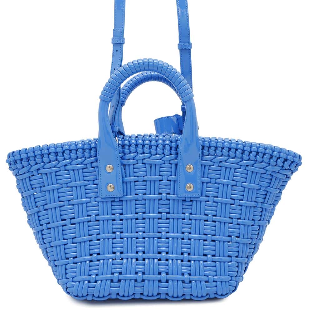 BALENCIAGA Bistro 2WAYBag Blue671342 Patent Leather Size XS