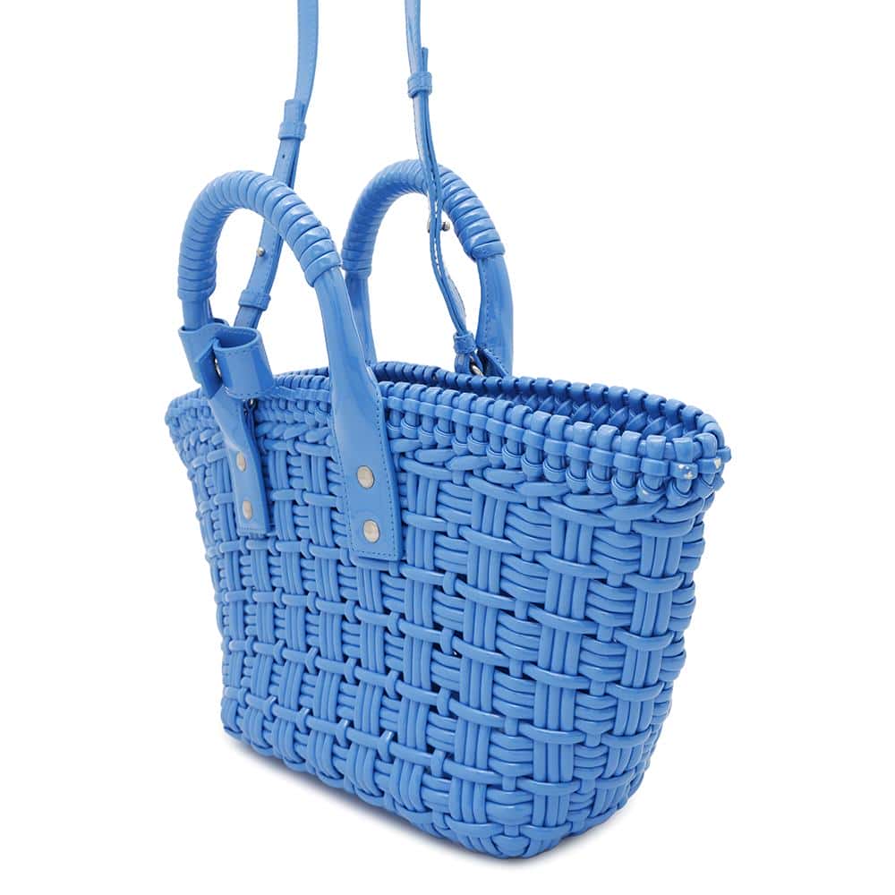 BALENCIAGA Bistro 2WAYBag Blue671342 Patent Leather Size XS