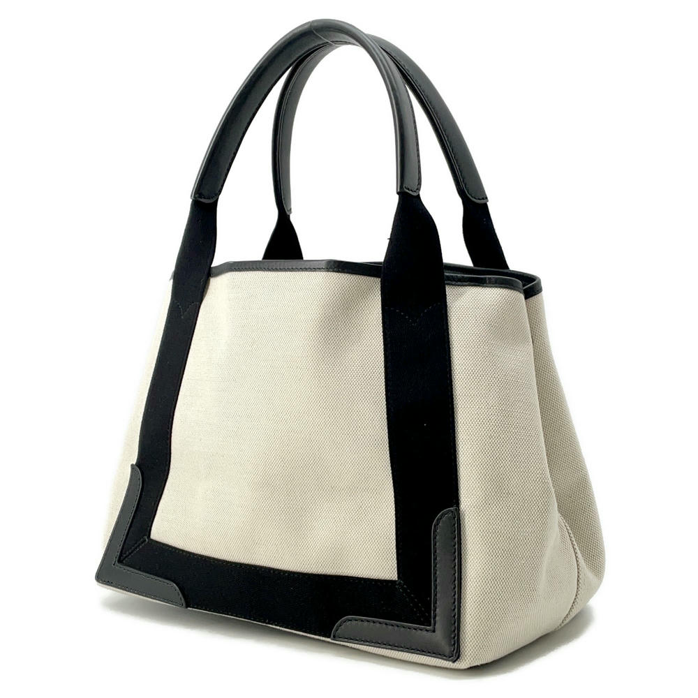 BALENCIAGA Navy Kabas Black/Natural339933 Leather Canvas