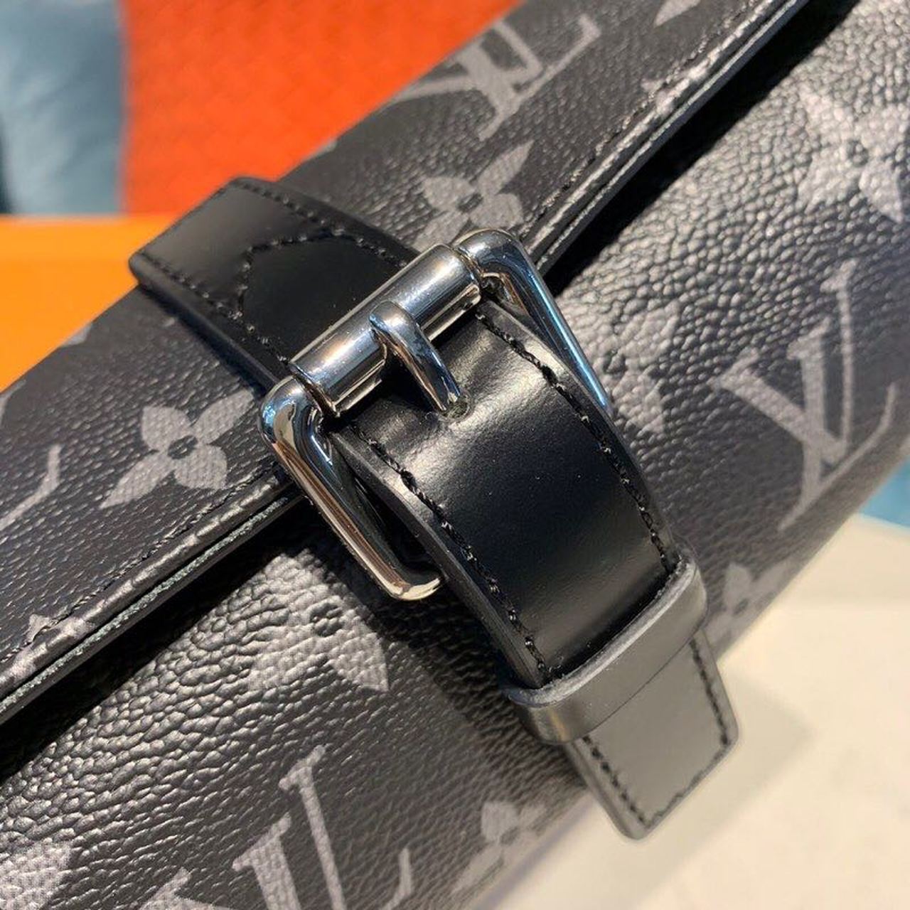 Top Quality 3 Watch Case Monogram Eclipse Canvas For Men, Bags, LuGucciage 7.9in/20cm Top Quality M43385