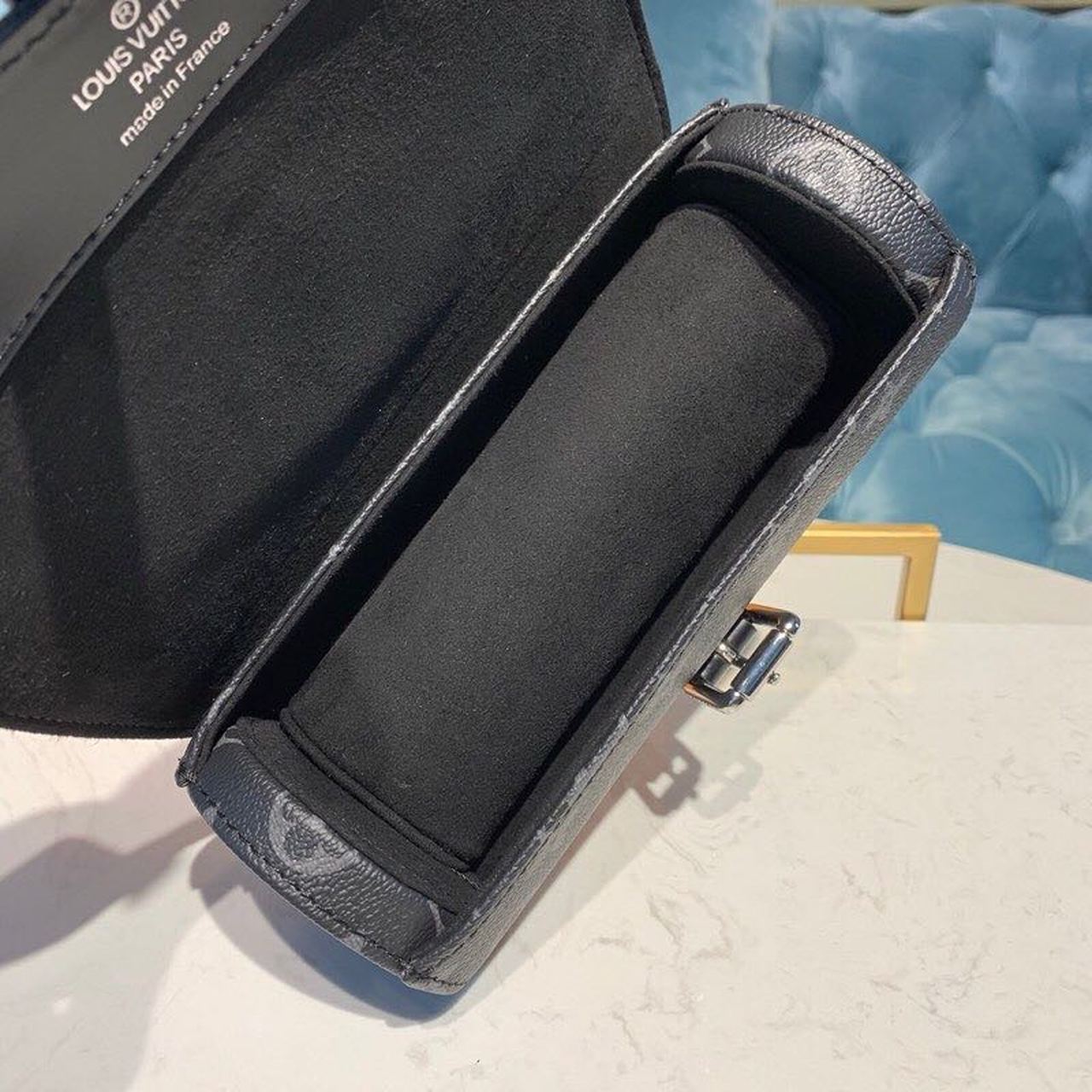 Top Quality 3 Watch Case Monogram Eclipse Canvas For Men, Bags, LuGucciage 7.9in/20cm Top Quality M43385