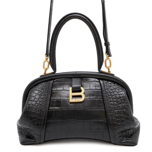 BALENCIAGA Frame bag Black673116 Embossed Leather