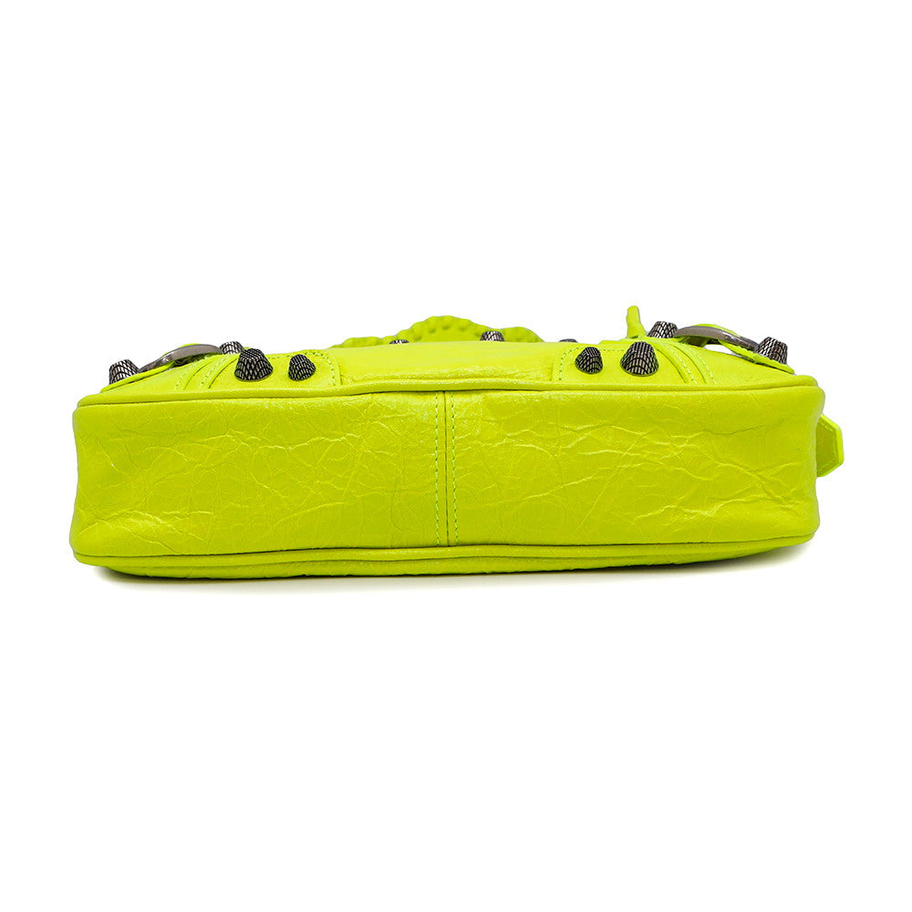 BALENCIAGA neo cagoule Neon Yellow751523 Arena Lambskin Size S