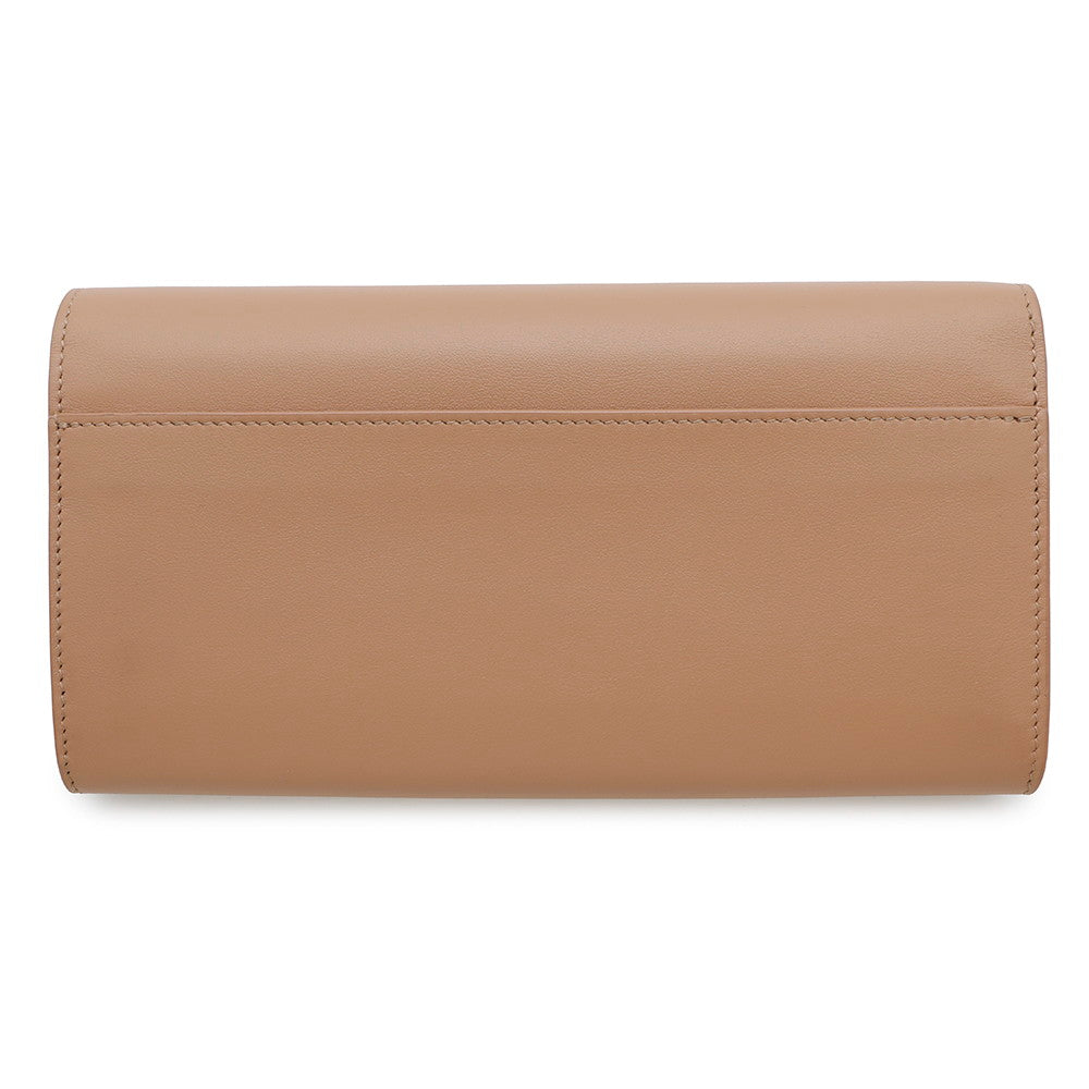 BALENCIAGA ENVELOPE Slim Continental Leather Long Wallet Beige736732 Leather