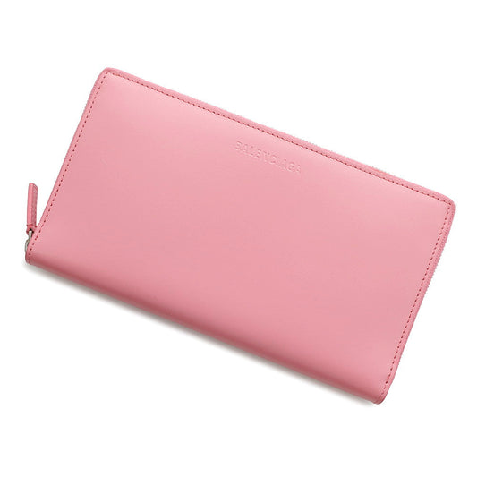 BALENCIAGA Essential Long Wallet Pink664041 Calf Leather