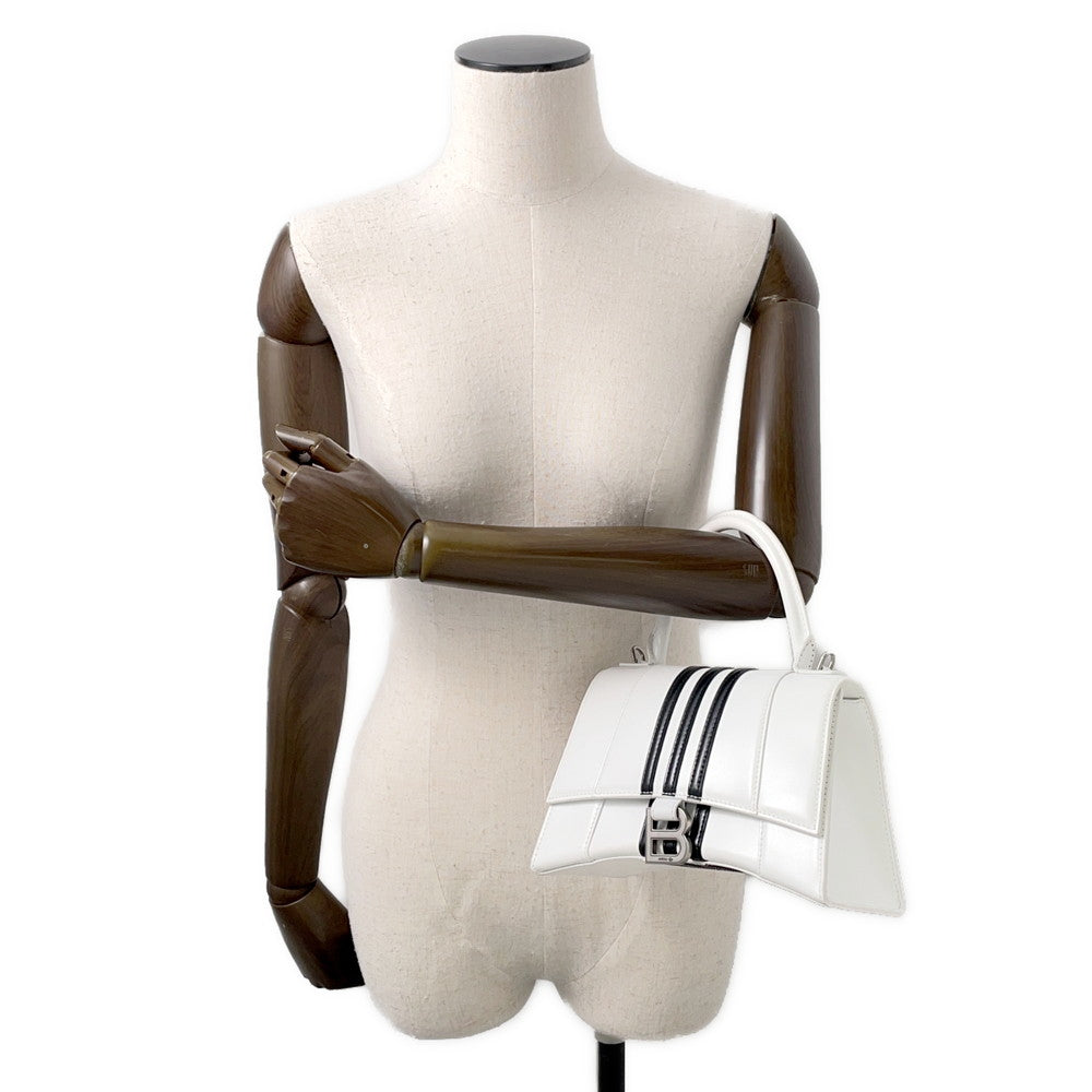 BALENCIAGA Adidas collaboration Hourglass White593546 Leather Size S