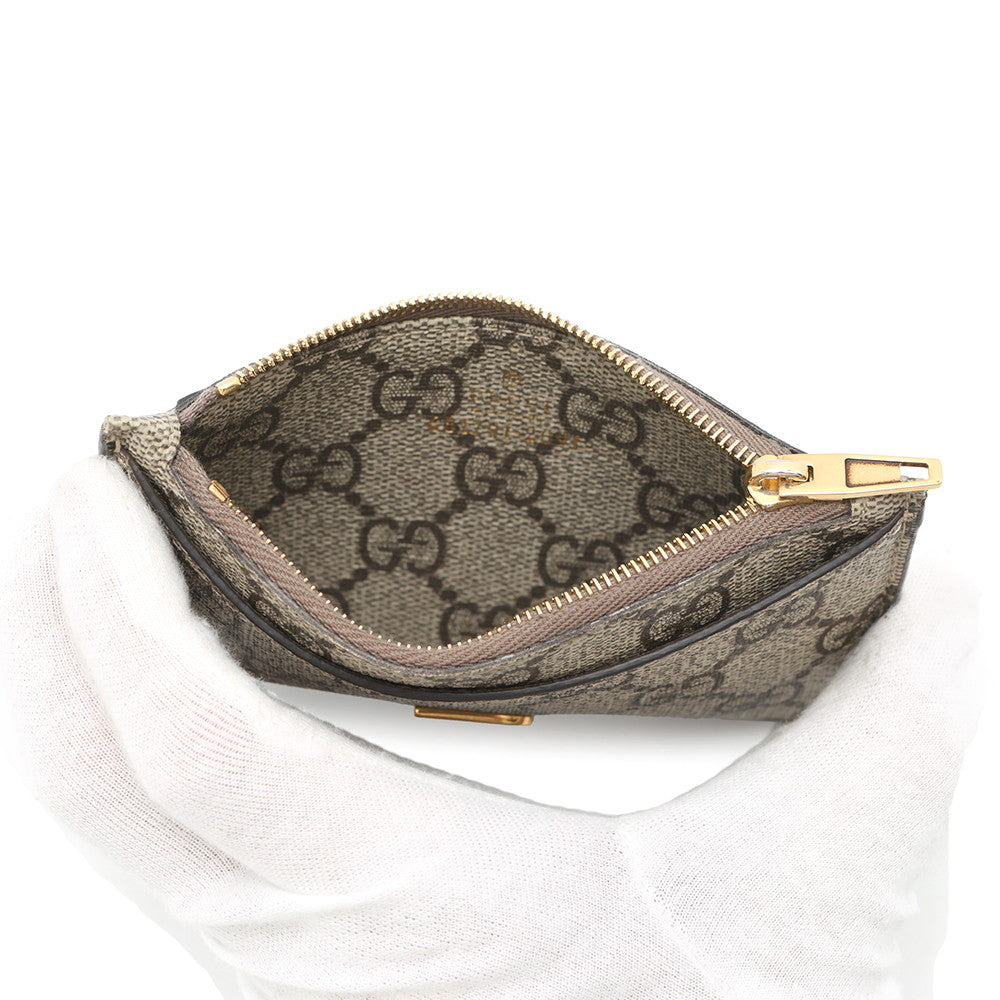 GUCCI BALENCIAGA Collaboration Hacker Project B Logo Coin Card Case Beige681701 PVC/Leather