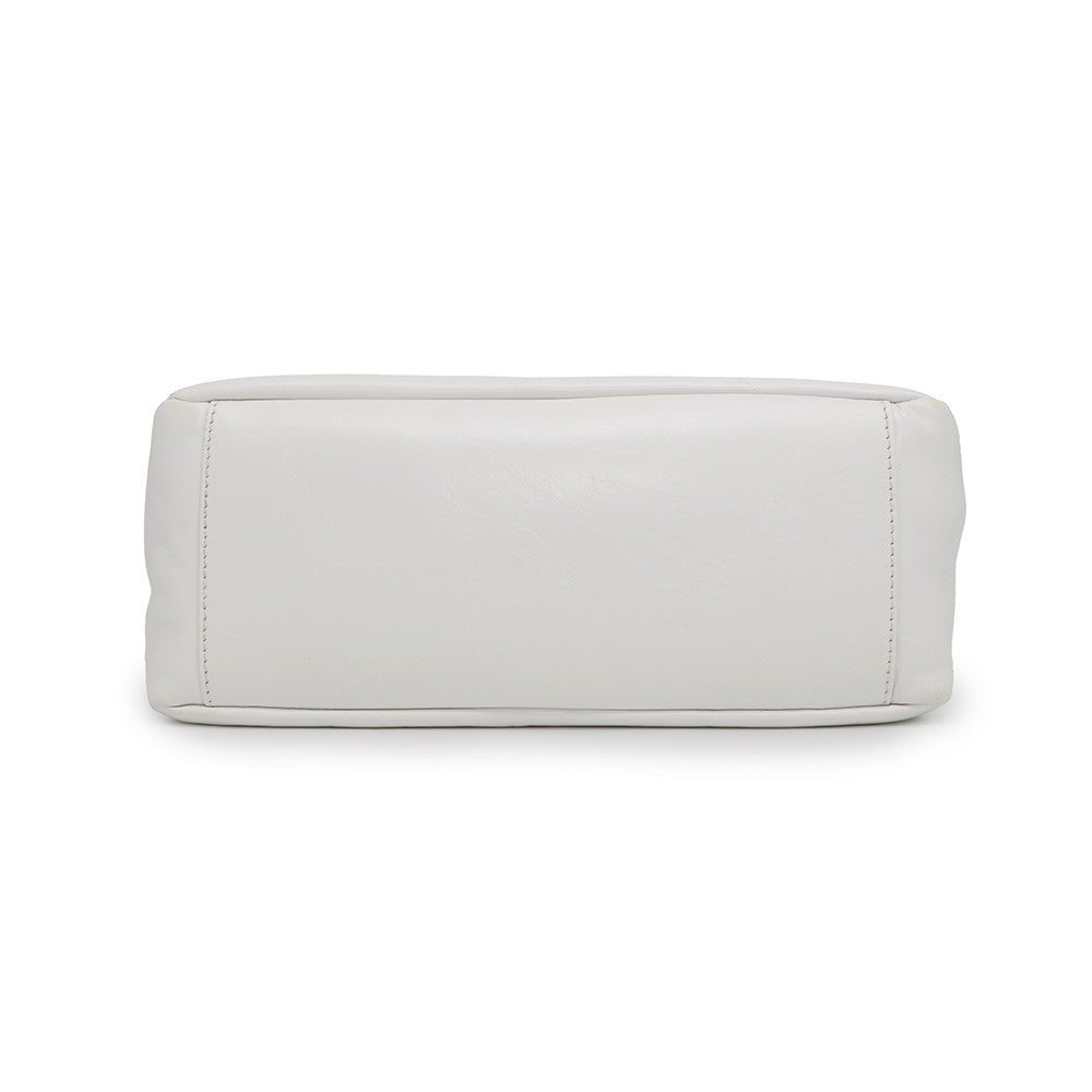 BALENCIAGA Monaco One Belt White787896 Leather